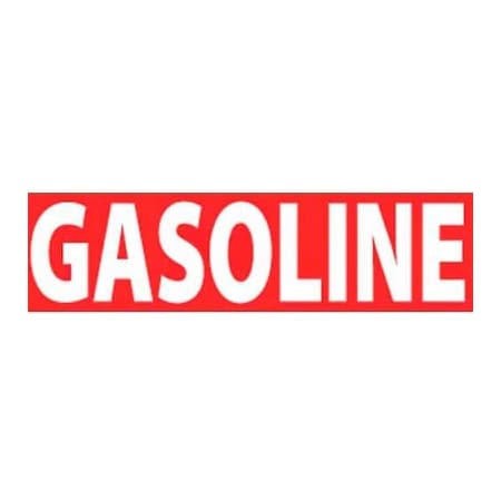 National Marker Co NMC Flammable/Combustible Sign, Gasoline, 2in X 5in, White/Red M725LP